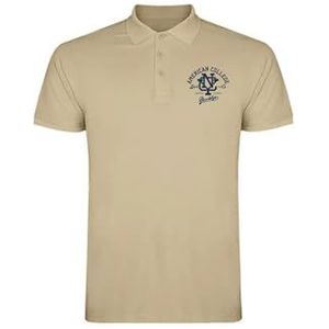 AMERICAN COLLEGE USA Poloshirts Sport Ademend Gedrukt Kleding Unisex Kinderen Jongens en Meisjes Casual Model ACPLW6 Beige 14 JAAR, Beige, 14 Jaar