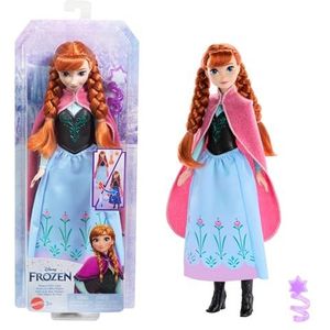 Mattel Disney Frozen Anna magische rok die van kleur verandert, Modepop, geïnspireerd door Disney film, beweegbaar HTG24