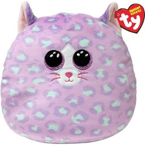 Ty Cassidy Cat Squish a Boo 10 Inch - Squishy Beanies voor Kinderen, Baby Soft Pluche Speelgoed - Collectible Knuffel Gevulde Teddy