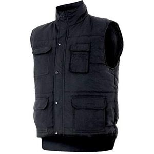 VELILLA Heren Multi-Pocket Vest, Zwart, S