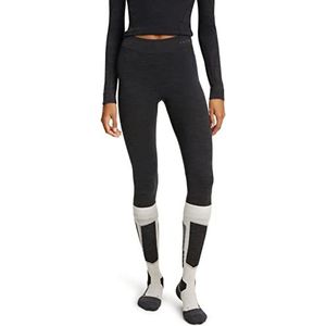 FALKE Dames Broek van onderlaag Wool Tech. Regular Fit 3/4 Tights W TI Merino Thermo Ondergoed Sneldrogend Warm 1 Paar, Zwart (Black 3000), M