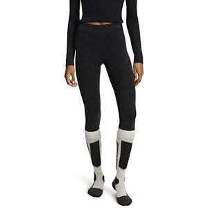 FALKE Dames Broek van onderlaag Wool Tech. Regular Fit 3/4 Tights W TI Merino Thermo Ondergoed Sneldrogend Warm 1 Paar, Zwart (Black 3000), M