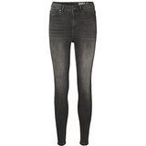 VERO MODA VMSOPHIA Skinny Fit Jeans voor dames, hoge taille, Donkergrijs denim, 34 NL/S/L