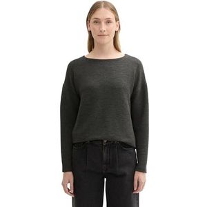 TOM TAILOR Sweatshirt voor dames, 30281 - Evident Anthracite Melange, M