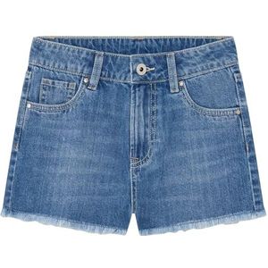 Pepe Jeans A-Line Hw Jr Shorts voor meisjes, blauw (denim-HR9), 10 jaar, blauw (denim-HR9), 10 Jaar