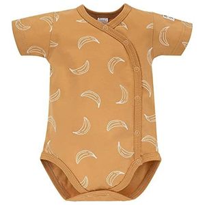 Pinokio Bodysuit Buttoned Short Sleeve Free Soul, 100% katoen, Unisex 50-68 (62), Yellow Banana, 62 cm