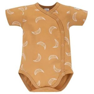 Pinokio Bodysuit Buttoned Short Sleeve Free Soul, 100% katoen, Unisex 50-68 (74), Yellow Banana, 74 cm
