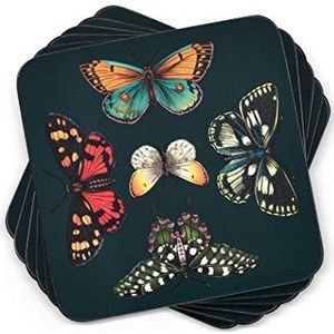 Portmeirion Home & Gifts Set van 6 onderzetters, meerkleurig 10,5 x 10,5 cm