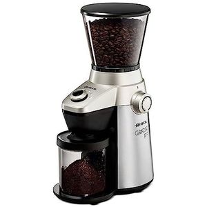 Ariete 3017 Grinder Pro Elektrische koffiemolen, 15 koffiemaalstanden, roestvrij staal, 150 watt, 0,3 kg, zwart en zilver