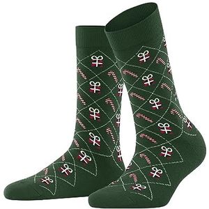 Burlington Dames Sokken X-Mas Argyle W SO Katoen Gedessineerd 1 Paar, Rood (Fire Tree 7400), 36-41