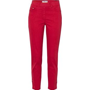 Raphaela by Brax Lavina Fringe Light Coloured Denim Jeans, Hot Red, 50 voor dames, Heet rood, 48