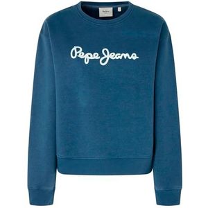 Pepe Jeans Dames Lana Sweatshirt, Blauw (Sea Blue), XS, Blauw (zeeblauw), XS