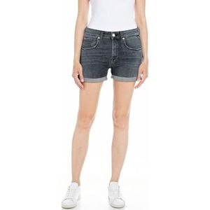 Replay Dames Jeans Shorts Anyta, 097, donkergrijs, 32W