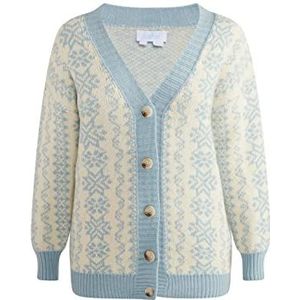 Jalene Dames oversized cardigan 15425013-JA03, blauw wolwit, M/L, Blauw wolwit, M/L