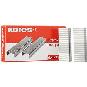 Kores 00000900 – verpakking van 1000 nietjes verzinkt, 22/6 – 24/6