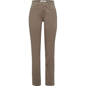 BRAX Dames Style Carola Five-Pocket hoogwaardige katoensatijn broek, Kaki, 26W / 34L