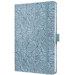 Sigel JN353 notitieboek dagboek Jolie, ca. A5, gelinieerd, hardcover, elastiek, penlus, insteekvak, lichtblauw/zwart
