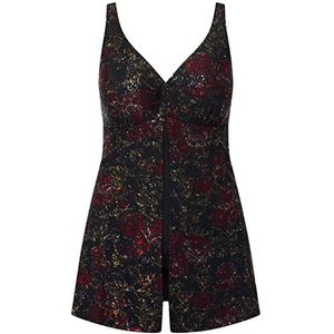 Ulla Popken Badjurk voor dames, badpakken, zwart, 44