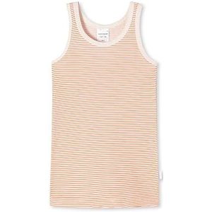 Schiesser Onderhemd voor meisjes, katoen, modal mix, wit/oranje., 140 cm