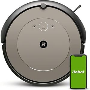 iRobot Roomba i1152 Robotstofzuiger met wifi-verbinding en dubbele rubberen borstels voor alle vloertypen - Ideaal voor huisdieren - suggesties - Geschikt voor spraakondersteuning,Amandel