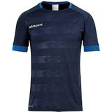 uhlsport Division II T-shirt met korte mouwen voor heren, marineblauw/azuur, XXL