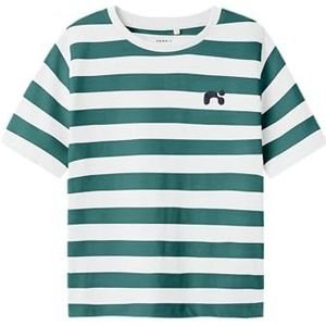 Name It - Nkmfridy Ss Nreg Top Pb - T-shirt - Deep Jungle - Normale Pasvorm, Ronde Hals, Korte Mouwen