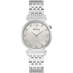 Bulova Unisex analoog kwarts horloge met roestvrij stalen armband 96P216