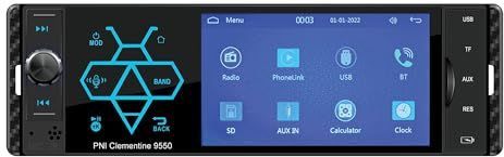 Auto MP5-speler PNI Clementine 9550 1DIN display 4 inch 50Wx4, Bluetooth, FM-radio, Carplay, RDS-functie