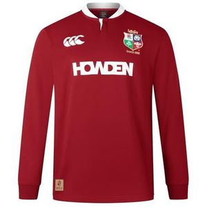 Canterbury Uniseks volwassen Britse en Ierse leeuwen klassieke jersey met lange mouwen, rode dahlia, klein