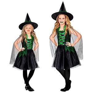 Widmann - Kinderkostuum heksen, jurk, carnavalskostuums, carnaval, Halloween