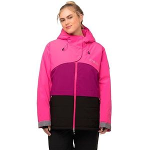 Ulla Popken Hyprar ski-jack voor dames, grote maten, plus-size, waterdicht, 2-weg ritssluiting, sneeuwvanger, heldere Erika 42+ 810195813-42+, koningsblauw, 42-44