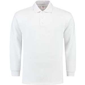 Tricorp 301004 casual polokraag sweatshirt, 60% gekamd katoen/40% polyester, 280 g/m², wit, maat XL