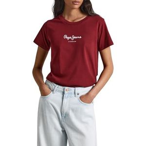 Pepe Jeans Wendys T-shirt voor dames, Rood (Bourgondi?, XS