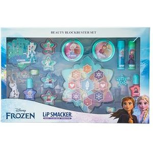 Lip Smacker Frozen Blockbuster Set, All-in-One Make-upcadeauset met Lippenbalsems, Lipgloss, Glanscrèmes & Nagellakken voor Prinsessenlook van je Kinderen, Haar- & Make-upaccessoires zijn Inbegrepen