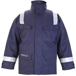 Hydrowear 043402STR Milaan Multi Inherent Waterdichte Parka w/Striping, 55% Protex/45% Katoen/1% Antistatische Vezel, 2X-Large Grootte, Navy