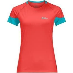 Jack Wolfskin Restringe T-shirt voor dames, oranje tango, XL, Tango Oranje, XL