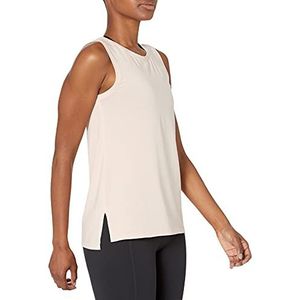 Amazon Essentials Women's Yogatop van zacht katoen met normale pasvorm, verkrijgbaar in grote maten (voorheen Core 10), Lichtroze, L