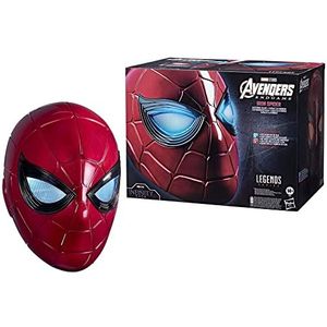 Hasbro Marvel Legends Series Spider-Man Iron Spider elektronische helm met gloeiende ogen, 6 lichtinstellingen en verstelbare pasvorm
