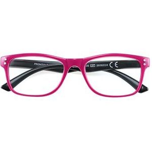 Prontoleggo Charmante leesbril fuchsia-zwart +2,50, fuchsia-zwart, 2.5 Diottria