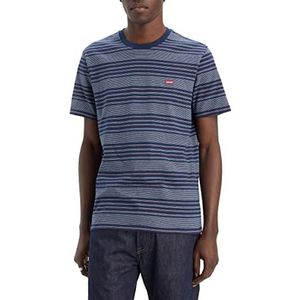 Levi's T-Shirt heren Ss Original Housemark Tee , Callum Stripe Dress Blues , S