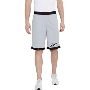 Reebok Heren Basketbal mesh Shorts, Pure Grey 3, S, Puur Grijs 3, S