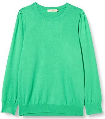 Peppercorn Tana gebreide trui met ronde hals en lange mouwen | groene truien voor dames VK | lente dames truien | maat 18