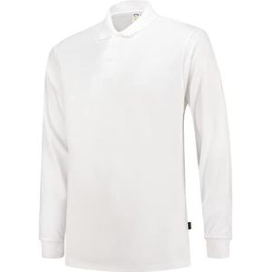 Tricorp Workwear, CoolDry, 202005, poloshirt met uv-bescherming, lange mouwen, 50% polyester, 180 g/m², wit, maat S