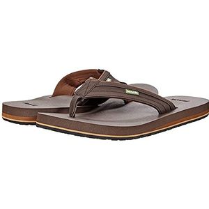 Sanuk Heren Ziggyziggyziggyziggyziggyziggyziggyəziggyəngy Teenslipper, DONKERBRUIN, 40.5 EU