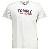 Tommy Hilfiger TJM Reg Corp S/S T-shirts voor heren, Lt Grey Htr, L