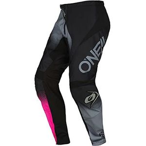 O'NEAL | Women's Motocross Pants | Enduro MX | Maximale bewegingsvrijheid, lichtgewicht, ademend en duurzaam ontwerp | Element Racewear V.22 Women's Pants | Black Gray Pink | Maat 36