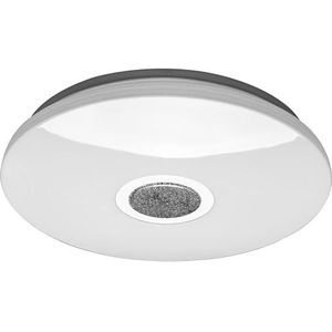 AMARE LED plafondlamp kunststof incl. lamp warm wit, D: 50 cm, via wandschakelaar 3-voudig schakelbaar, wit glanzend