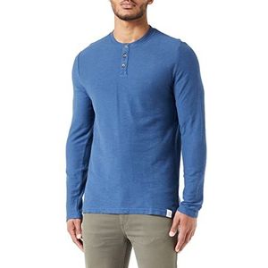 MUSTANG Heren Adrian C Henley-hemd, Dark Denim 5242, L