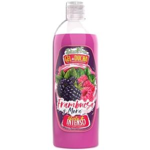 DONA FLORA – Douchegel framboos & braambes 750 ml – voedend effect – zachte reiniging & verzorging – fruitige geur – voor een soepele huid – veganistische formule – zonder parabenen en siliconen