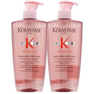 Kérastase Shampoo voor fijn haar, voedend en krachtig haarbad tegen haarverlies, Bain Hydra-Fortifiant, Genesis, 2 x 500 ml